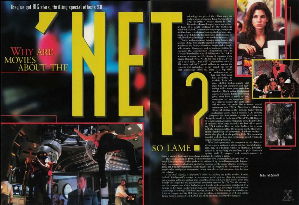 Why are movies about the Net so lame? Article from Internet Underground magazine